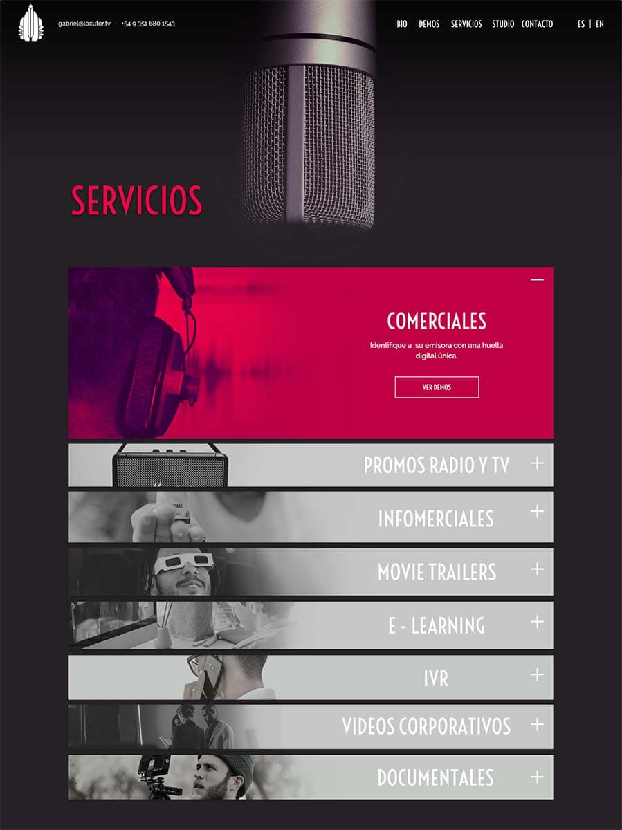 Simone Voice Talent, website